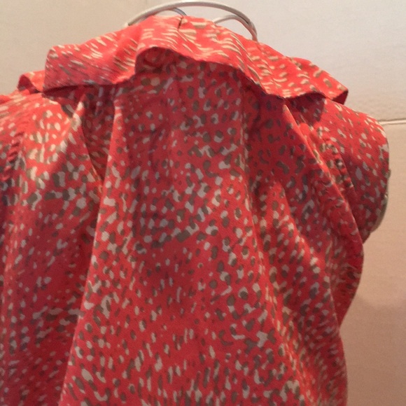 💕💕💕Banana Republic  pleated Collar Top with tie - Picture 5 of 8